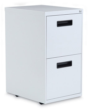 Alera® File Pedestal Left or Right, 2 Legal/Letter-Size Drawers, Light Gray, 14.96" x 19.29" 27.75"