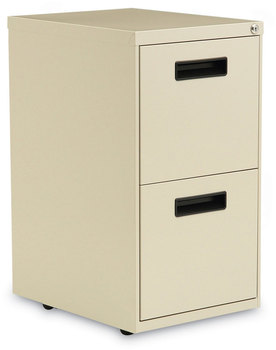 Alera® File Pedestal Left or Right, 2 Legal/Letter-Size Drawers, Putty, 14.96" x 19.29" 27.75"