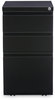 A Picture of product ALE-PBBBFBL Alera® File Pedestal with Full-Length Pull Left or Right, 3-Drawers: Box/Box/File, Legal/Letter, Black, 14.96" x 19.29" 27.75"