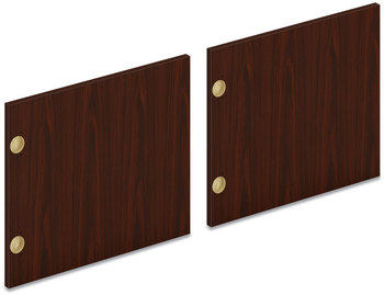 HON® Mod Laminate Doors Pair of for 72"W Desk Hutch, 17.87 x 14.83, Traditional Mahogany