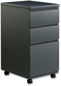 Alera® File Pedestal with Full-Length Pull Left or Right, 3-Drawers: Box/Box/File, Legal/Letter, Charcoal, 14.96" x 19.29" 27.75"