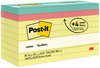 A Picture of product MMM-654144B Post-it® Notes Original Pads Assorted Value Packs Pack, 3 x (14) Canary Yellow, (4) Poptimistic Collection Colors, 100 Sheets/Pad, 18 Pads/Pack