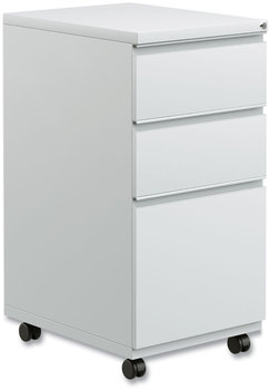 Alera® File Pedestal with Full-Length Pull Left/Right, 3-Drawers: Box/Box/File, Legal/Letter, Light Gray, 14.96" x 19.29" 27.75"