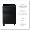 A Picture of product ALE-PBBFBL Alera® File Pedestal with Full-Length Pull Left or Right, 2-Drawers: Box/File, Legal/Letter, Black, 14.96" x 19.29" 21.65"