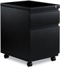 A Picture of product ALE-PBBFBL Alera® File Pedestal with Full-Length Pull Left or Right, 2-Drawers: Box/File, Legal/Letter, Black, 14.96" x 19.29" 21.65"