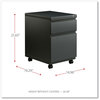 A Picture of product ALE-PBBFCH Alera® File Pedestal with Full-Length Pull Left or Right, 2-Drawers: Box/File, Legal/Letter, Charcoal, 14.96" x 19.29" 21.65"