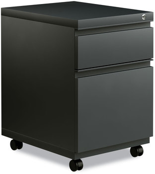 Alera® File Pedestal with Full-Length Pull Left or Right, 2-Drawers: Box/File, Legal/Letter, Charcoal, 14.96" x 19.29" 21.65"