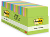 A Picture of product MMM-65418BRCP Post-it® Notes Original Pads in Cabinet Pack. 3 X 3 in. Floral Fantasy Colors Collection. 100 sheets/pad, 18 pads/pack.