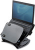 A Picture of product FEL-8024601 Fellowes® Professional Series Laptop Riser with USB Hub 12.13" x 13.38" 3", Black/Gray