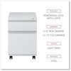 A Picture of product ALE-PBBFLG Alera® File Pedestal with Full-Length Pull Left or Right, 2-Drawers: Box/File, Legal/Letter, Light Gray, 14.96" x 19.29" 21.65"