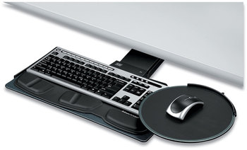 Fellowes® Professional Series Sit/Stand Keyboard Tray Adjustable Platform, 19w x 10.63d, Black