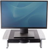 A Picture of product FEL-8031101 Fellowes® Office Suites™ Standard Monitor Riser For 21" Monitors, 19.78" x 14.06" 4" to 6.5", Black/Silver, Supports 80 lbs