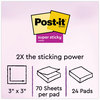 A Picture of product MMM-65424SSANCP Post-it® Notes Super Sticky Note Pads in Cabinet Pack. 3 X 3 in. Playful Primary Colors Collection. 70 sheets/pad, 24 pads/pack.