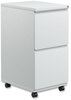 A Picture of product ALE-PBFFLG Alera® File Pedestal with Full-Length Pull Left or Right, 2 Legal/Letter-Size Drawers, Light Gray, 14.96" x 19.29" 27.75"