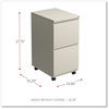 A Picture of product ALE-PBFFPY Alera® File Pedestal with Full-Length Pull Left or Right, 2 Legal/Letter-Size Drawers, Putty, 14.96" x 19.29" 27.75"