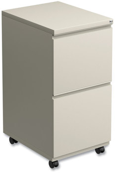 Alera® File Pedestal with Full-Length Pull Left or Right, 2 Legal/Letter-Size Drawers, Putty, 14.96" x 19.29" 27.75"
