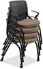 A Picture of product HON-MN2FAMSDC24C HON® Motivate® Nesting/Stacking Flex-Back Chair Supports Up to 300 lb, 19.25" Seat Height, Morel Black Back, Base