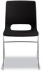 A Picture of product HON-MS101ON HON® Motivate® High-Density Stacking Chair Supports Up to 300 lb, 17.75" Seat Height, Onyx Black Back, Chrome Base, 4/Carton