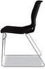 A Picture of product HON-MS101ON HON® Motivate® High-Density Stacking Chair Supports Up to 300 lb, 17.75" Seat Height, Onyx Black Back, Chrome Base, 4/Carton