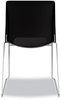 A Picture of product HON-MS101ON HON® Motivate® High-Density Stacking Chair Supports Up to 300 lb, 17.75" Seat Height, Onyx Black Back, Chrome Base, 4/Carton