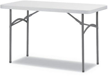Alera® Rectangular Plastic Folding Table 48w x 24d 29.25h, Gray