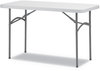 A Picture of product ALE-PT4824G Alera® Rectangular Plastic Folding Table 48w x 24d 29.25h, Gray