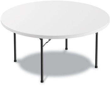 Alera® Round Plastic Folding Table 60" Diameter x 29.25h, White