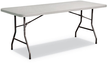 Alera® Rectangular Plastic Folding Table 72w x 29.63d 29.25h, Gray