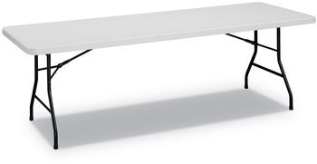 Alera® Rectangular Plastic Folding Table 96w x 30d 29.25h, Gray
