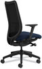 A Picture of product HON-N103CU98 HON® Nucleus® Series Work Chair with Ilira®-Stretch M4 Back ilira-Stretch Supports Up to 300 lb, 17" 22" Seat Height, Navy Seat/Back, Black Base