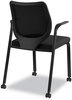 A Picture of product HON-N606HCU10 HON® Nucleus® Series Multipurpose Stacking Chair with ilira®-Stretch M4 Back Supports Up to 300 lb, 19" Seat Height, Black