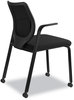 A Picture of product HON-N606HCU10 HON® Nucleus® Series Multipurpose Stacking Chair with ilira®-Stretch M4 Back Supports Up to 300 lb, 19" Seat Height, Black