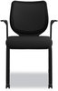 A Picture of product HON-N606HCU10 HON® Nucleus® Series Multipurpose Stacking Chair with ilira®-Stretch M4 Back Supports Up to 300 lb, 19" Seat Height, Black