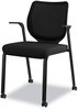 A Picture of product HON-N606HCU10 HON® Nucleus® Series Multipurpose Stacking Chair with ilira®-Stretch M4 Back Supports Up to 300 lb, 19" Seat Height, Black