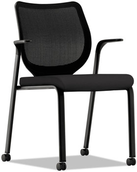 HON® Nucleus® Series Multipurpose Stacking Chair with ilira®-Stretch M4 Back Supports Up to 300 lb, 19" Seat Height, Black