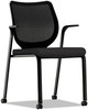 A Picture of product HON-N606HCU10 HON® Nucleus® Series Multipurpose Stacking Chair with ilira®-Stretch M4 Back Supports Up to 300 lb, 19" Seat Height, Black