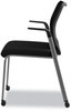A Picture of product HON-N606HCU10T1 HON® Nucleus® Series Multipurpose Stacking Chair with ilira®-Stretch M4 Back Supports Up to 300 lb, Black Seat/Back, Platinum Base