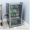 A Picture of product ALE-RFBC34 Alera™ 3.4 Cu. Ft. Beverage Cooler Stainless Steel/Black