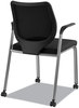 A Picture of product HON-N606HCU10T1 HON® Nucleus® Series Multipurpose Stacking Chair with ilira®-Stretch M4 Back Supports Up to 300 lb, Black Seat/Back, Platinum Base