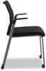 A Picture of product HON-N606HCU10T1 HON® Nucleus® Series Multipurpose Stacking Chair with ilira®-Stretch M4 Back Supports Up to 300 lb, Black Seat/Back, Platinum Base