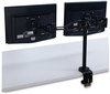 A Picture of product FEL-8041701 Fellowes® Professional Series Depth Adjustable Dual Monitor Arm 360 deg Rotation, 37 Tilt, Pan, Black, Supports 24 lb