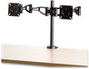 A Picture of product FEL-8041701 Fellowes® Professional Series Depth Adjustable Dual Monitor Arm 360 deg Rotation, 37 Tilt, Pan, Black, Supports 24 lb