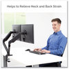 A Picture of product FEL-8042501 Fellowes® Platinum Series Dual Monitor Arm for 27" Monitors, 360 deg Rotation, +85 deg/-20 Tilt, Pan, Black, Supports 20 lb