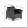 A Picture of product ALE-RL23LS10B Alera® Reception Lounge Sofa Series Club Chair 35.43" x 30.7" 32.28", Black Seat, Back, Base