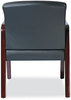 A Picture of product ALE-RL4319M Alera® Reception Lounge WL Series Guest Chair 24.21" x 24.8" 32.67", Black Seat, Back, Mahogany Base