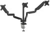 A Picture of product FEL-8042601 Fellowes® Platinum Series Triple Monitor Arm for 27" Monitors, 360 deg Rotation, +85/-20 Tilt, Pan, Black, Supports 20 lb