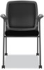 A Picture of product HON-NR6FMC10P71 HON® Nucleus® Series Recharge Guest Chair Supports Up to 300 lb, 17.62" Seat Height, Black Seat/Back, Base