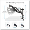 A Picture of product FEL-8042601 Fellowes® Platinum Series Triple Monitor Arm for 27" Monitors, 360 deg Rotation, +85/-20 Tilt, Pan, Black, Supports 20 lb