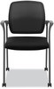 A Picture of product HON-NR6FMC10P71 HON® Nucleus® Series Recharge Guest Chair Supports Up to 300 lb, 17.62" Seat Height, Black Seat/Back, Base