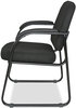 A Picture of product ALE-RL43C11 Alera® Genaro Series Half-Back Sled Base Guest Chair Fabric 25" x 24.80" 33.66", Black Seat, Back,